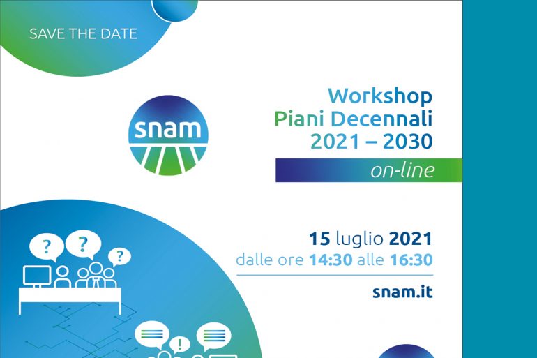 SNAM: Workshop online Piani Decennali 2021-2030